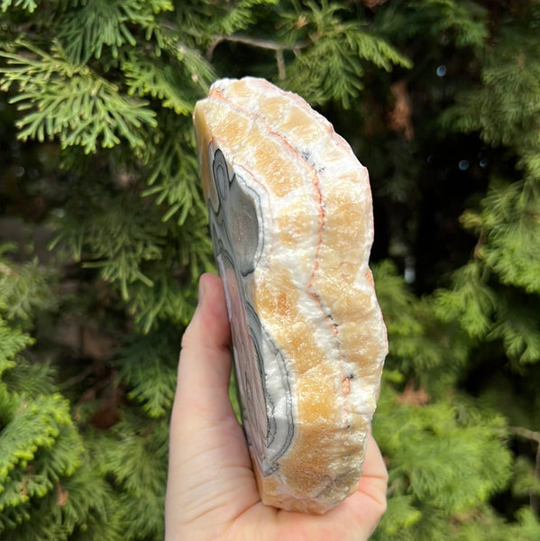 Banded Zebra/Orange Calcite Bowl