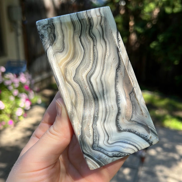 Zebra Calcite Rectangle Dish