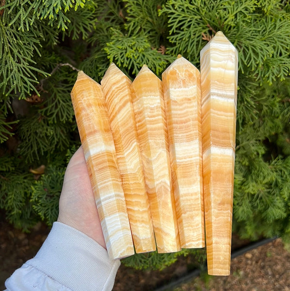 Orange Calcite Wand