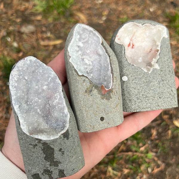 Pink Chalcedony Cut Base