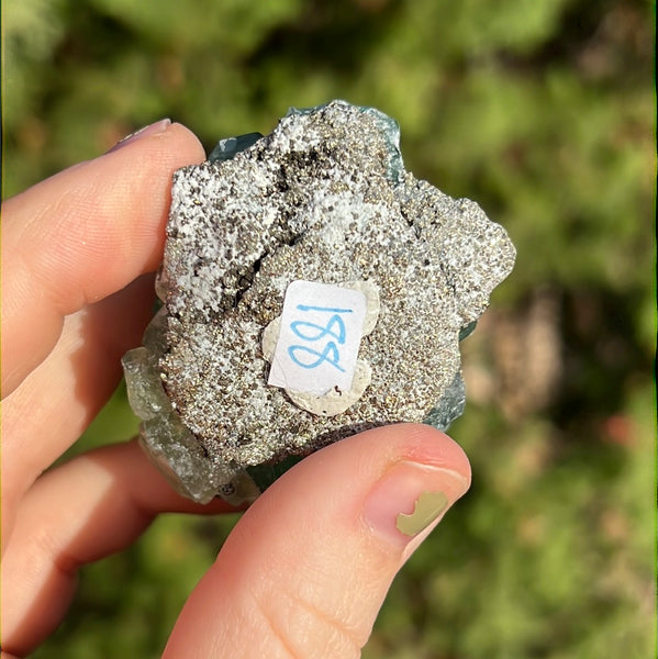 Green Fluorite with Pyrite