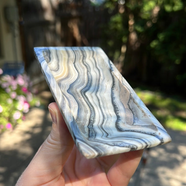 Zebra Calcite Rectangle Dish