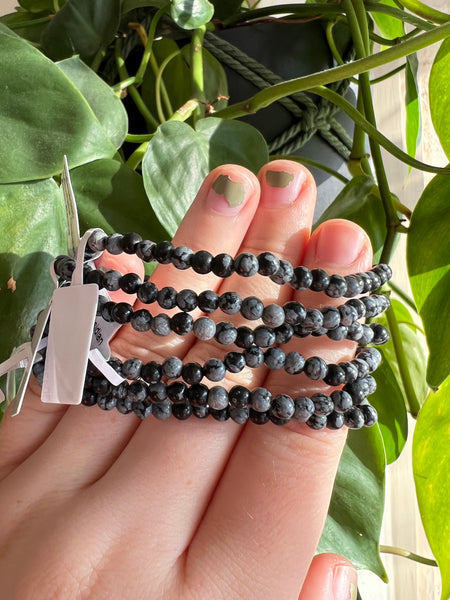 Snowflake Obsidian Bracelet