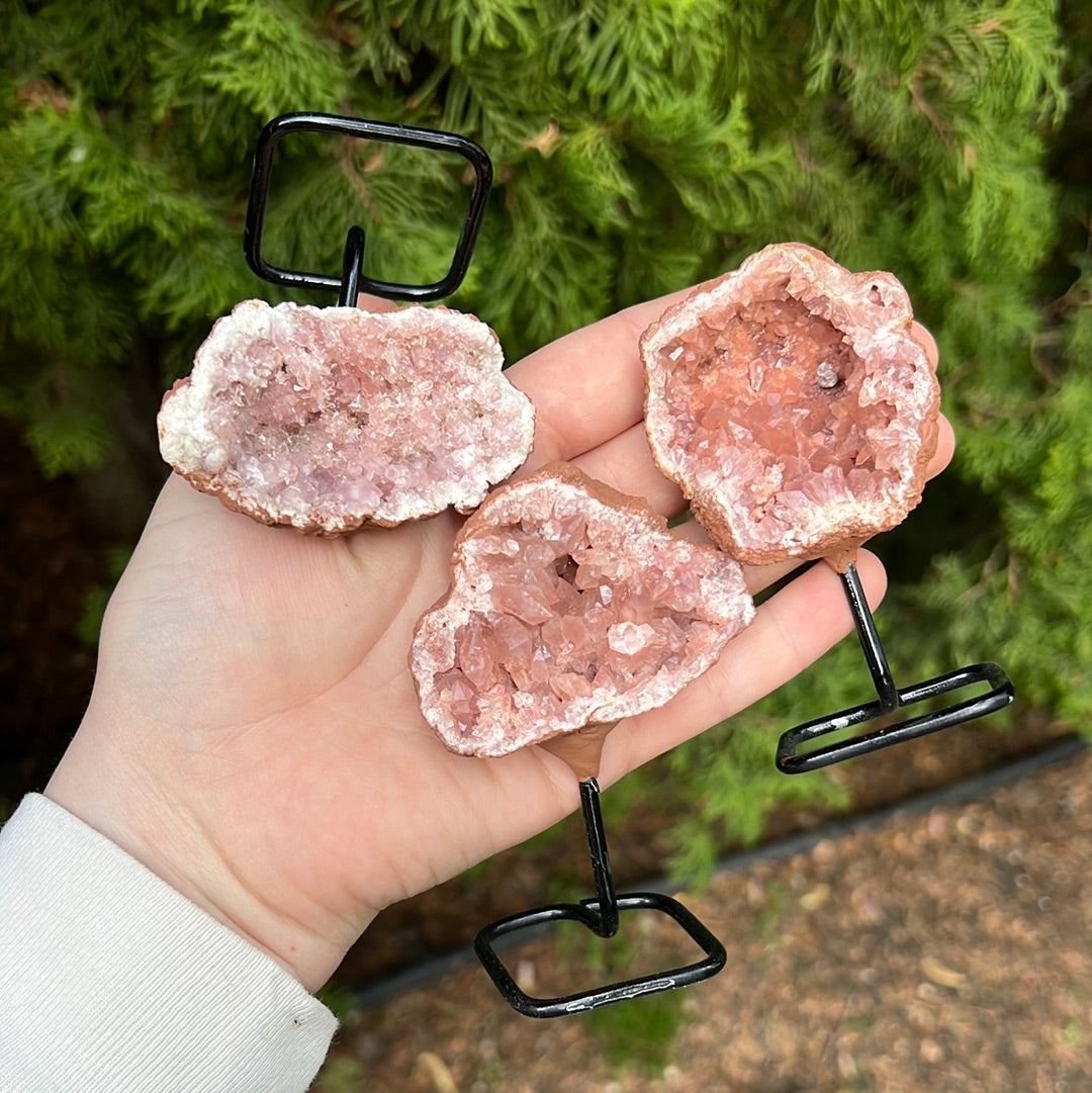 Pink Amethyst Geode on stand