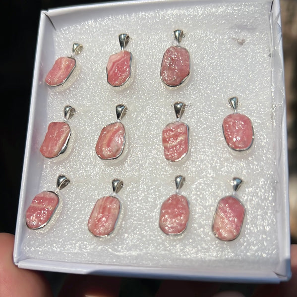 Rhodochrosite Pendant Necklace