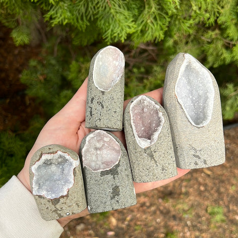 Pink Chalcedony Cut Base