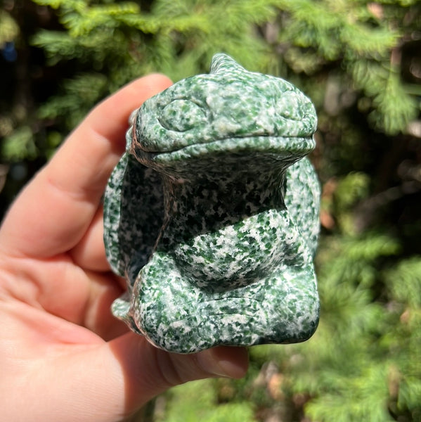 Tree Agate Toothless Carving