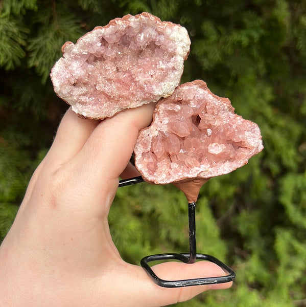 Pink Amethyst Geode on stand