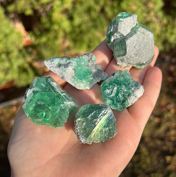 Green Fluorite with Pyrite