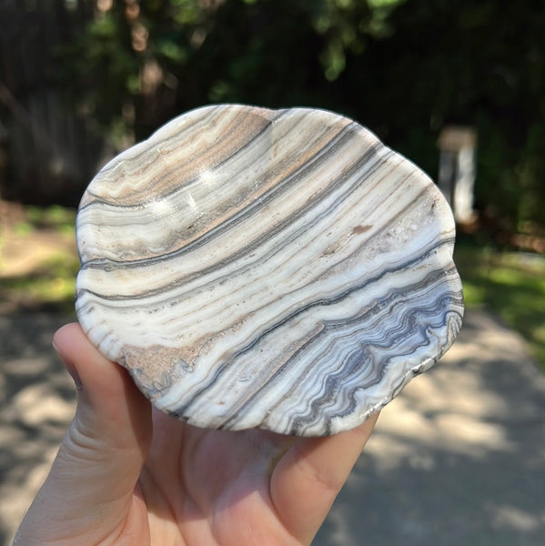 Zebra Calcite Flower Dish