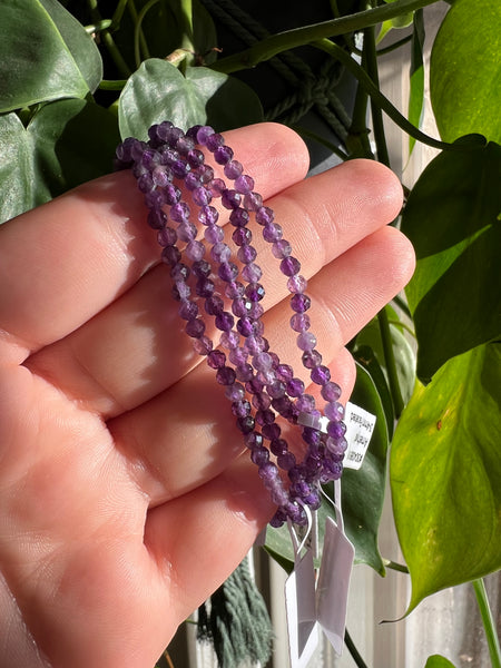 Faceted Amethyst Bracelet