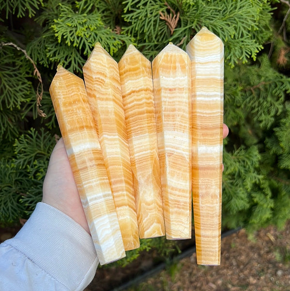 Orange Calcite Wand