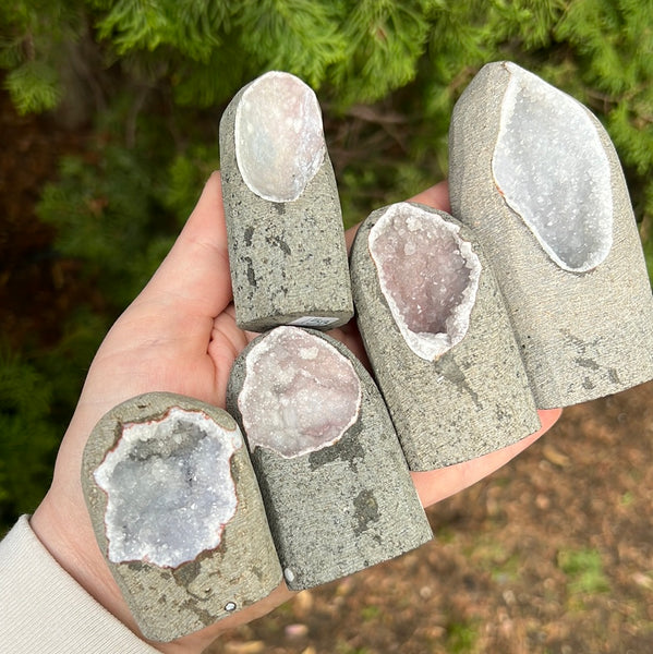 Pink Chalcedony Cut Base