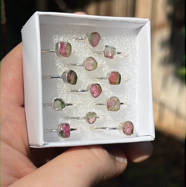 Watermelon Tourmaline Ring