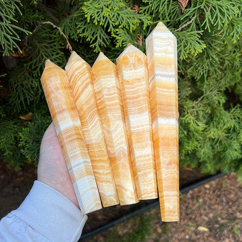 Orange Calcite Wand