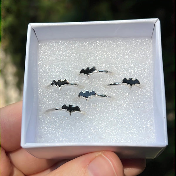 Black Tourmaline Bat Ring