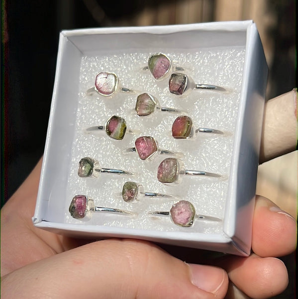 Watermelon Tourmaline Ring