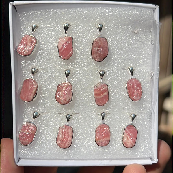 Rhodochrosite Pendant Necklace