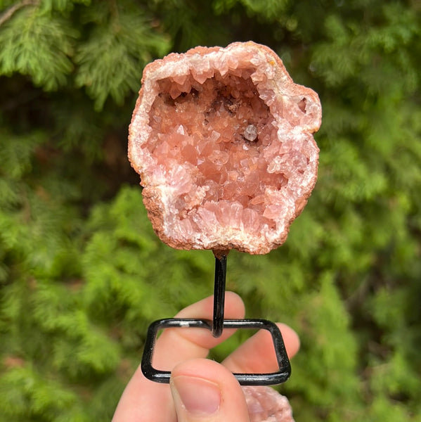 Pink Amethyst Geode on stand