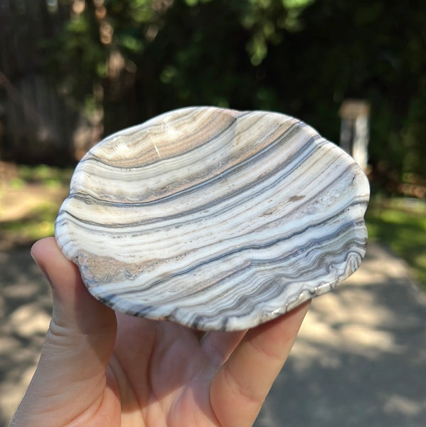 Zebra Calcite Flower Dish