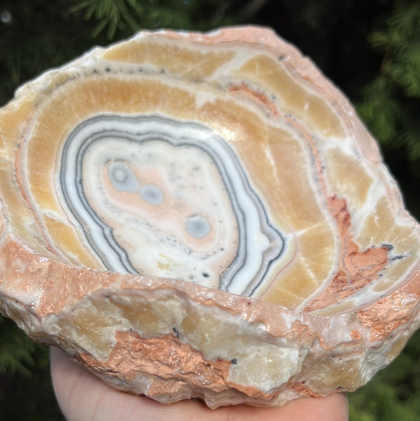 Banded Zebra/Orange Calcite Bowl