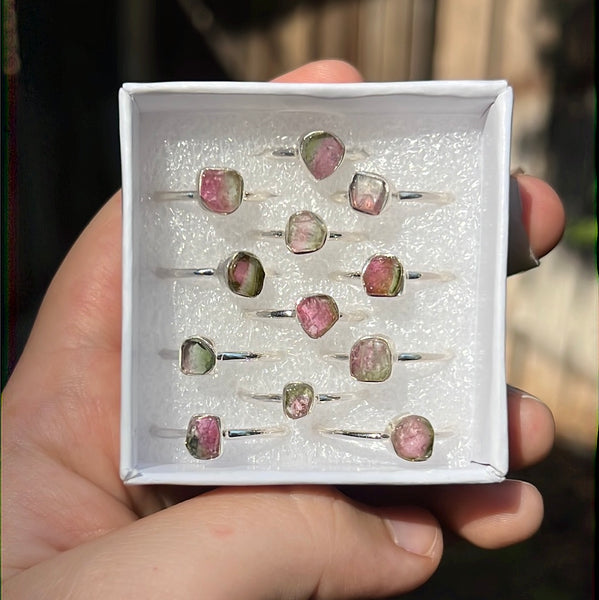 Watermelon Tourmaline Ring