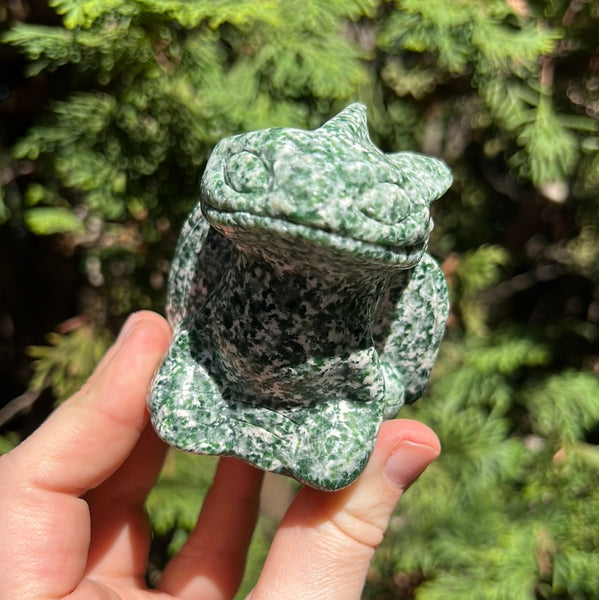 Tree Agate Toothless Carving