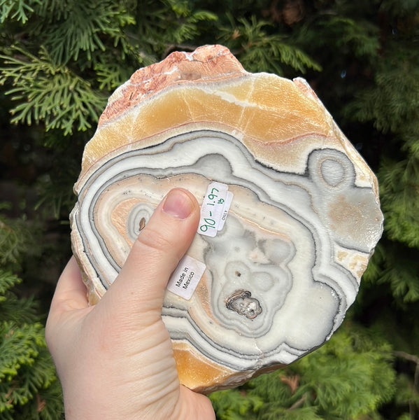 Banded Zebra/Orange Calcite Bowl