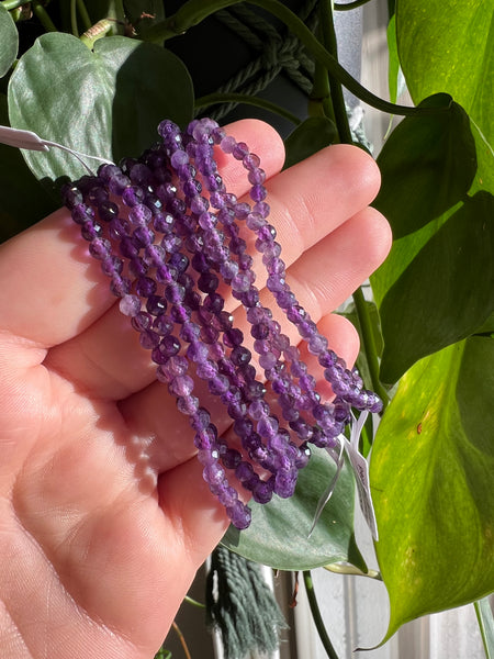 Faceted Amethyst Bracelet