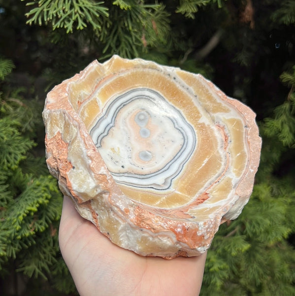 Banded Zebra/Orange Calcite Bowl