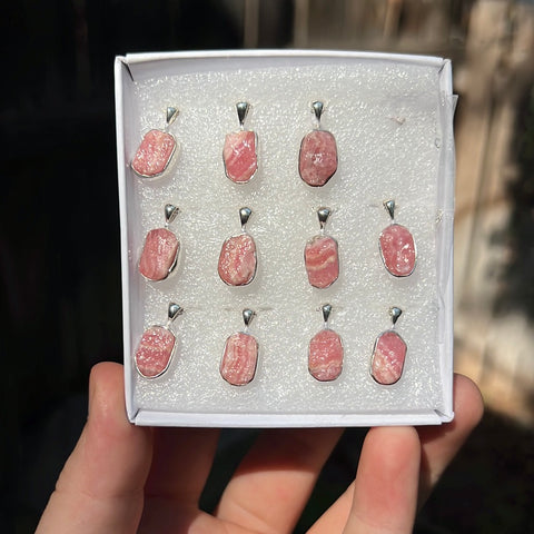 Rhodochrosite Pendant Necklace