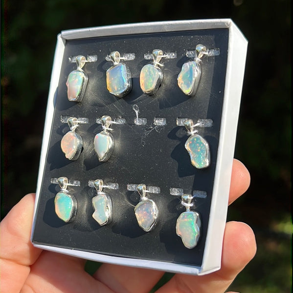 Ethiopian Opal Pendant Necklace