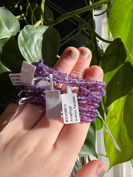 Faceted Amethyst Bracelet