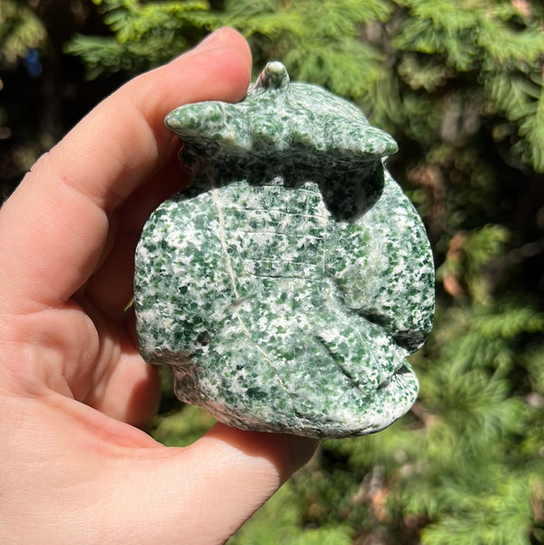 Tree Agate Toothless Carving