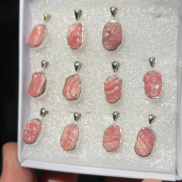 Rhodochrosite Pendant Necklace