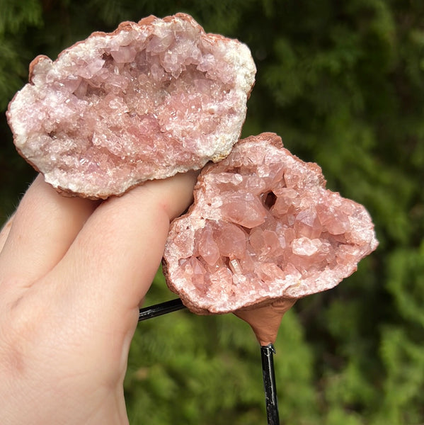 Pink Amethyst Geode on stand