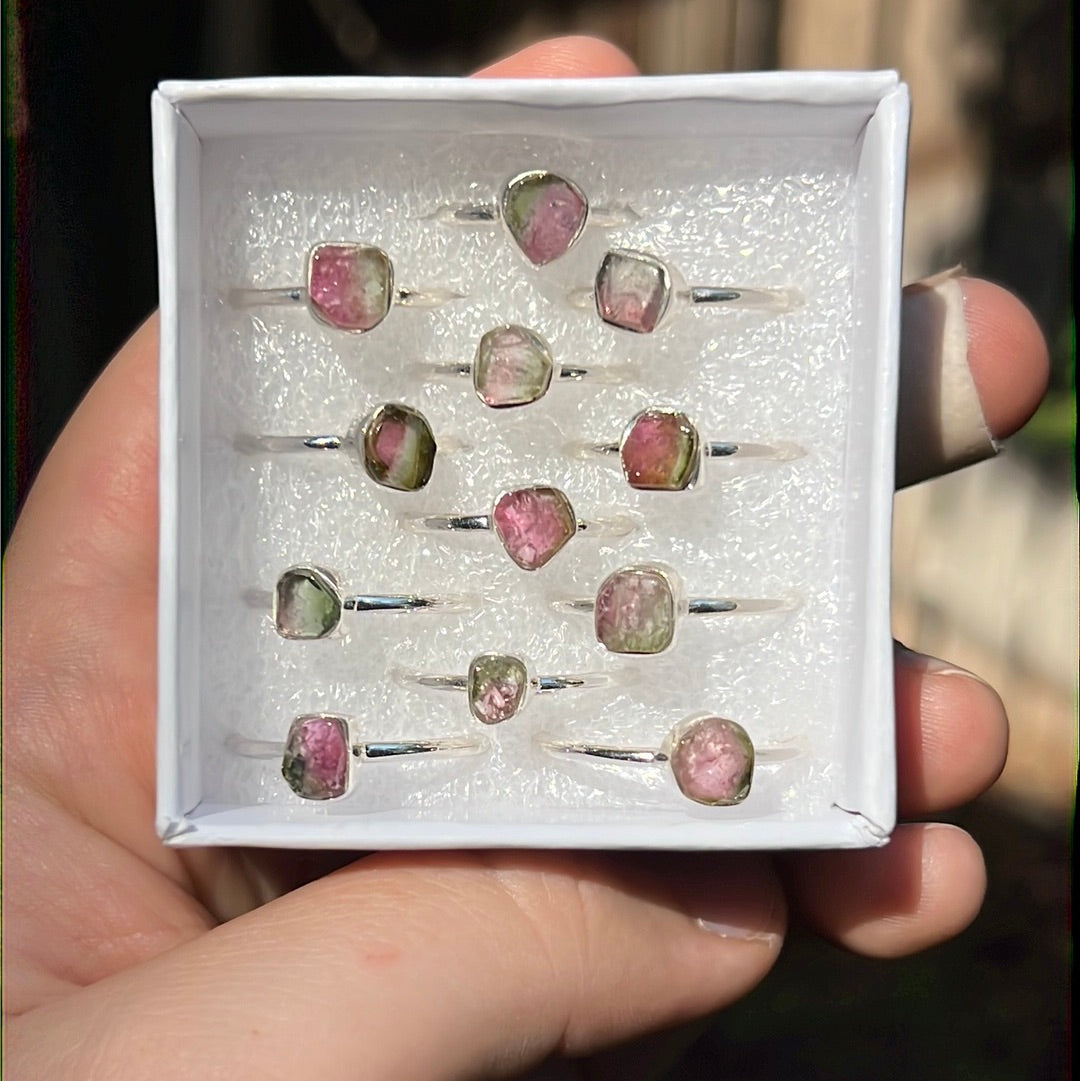 Watermelon Tourmaline Ring