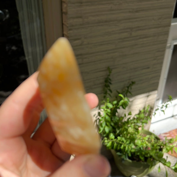 Banded Zebra/Orange Calcite Butterfly Dish