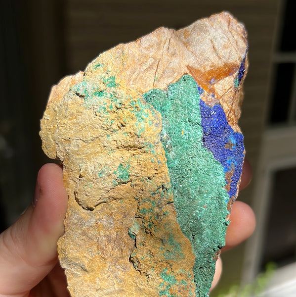 Azurite and Malachite in Matrix