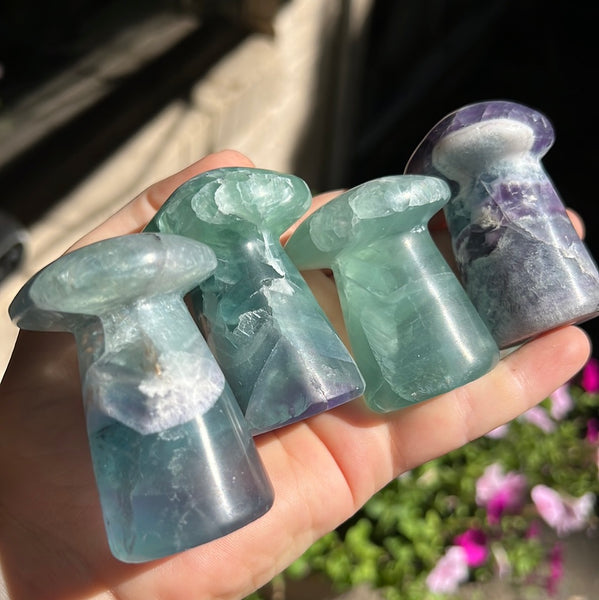 Mexican Fluorite Mushrooms (taller)