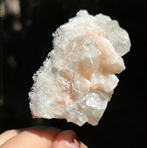 Apophyllite with Stilbite on Pin