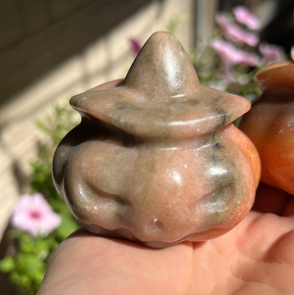 Orange Calcite Jack-O-Lantern Pumpkin