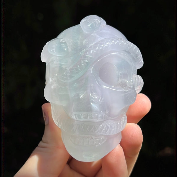 Fluorite Snake Skull