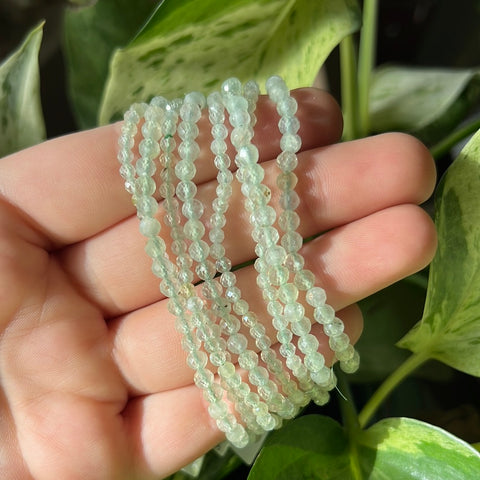 Faceted Prehnite Bracelet