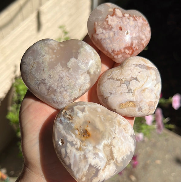 Flower Agate Heart