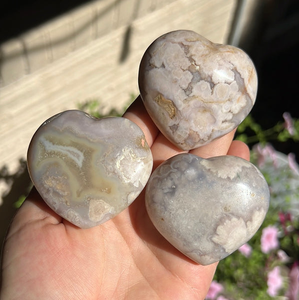 Flower Agate Heart