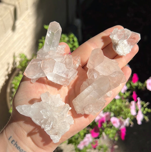 Pink Himalayan Quartz cluster