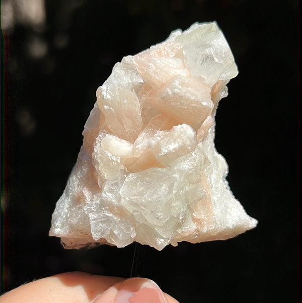 Apophyllite with Stilbite on Pin