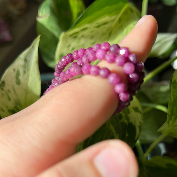 Faceted Ruby Bracelet