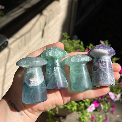 Mexican Fluorite Mushrooms (taller)